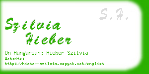 szilvia hieber business card